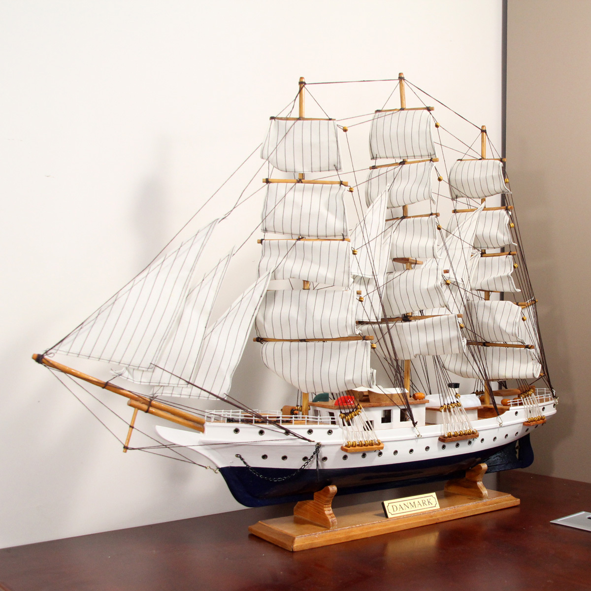 创意家居装饰品木艺工艺品咖啡厅摆件轮船摆设礼品做旧工艺船模型