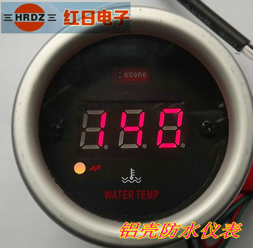 铝壳防水仪表/汽车水温表/摩托车温度表/数字带报警水温表/送支架