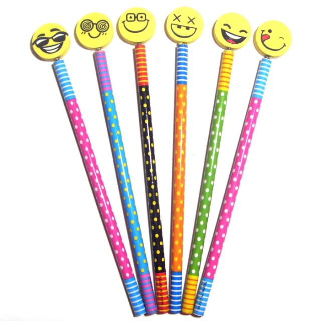 学生用品 可爱卡通 笑脸 橡皮擦可爱创意 铅笔