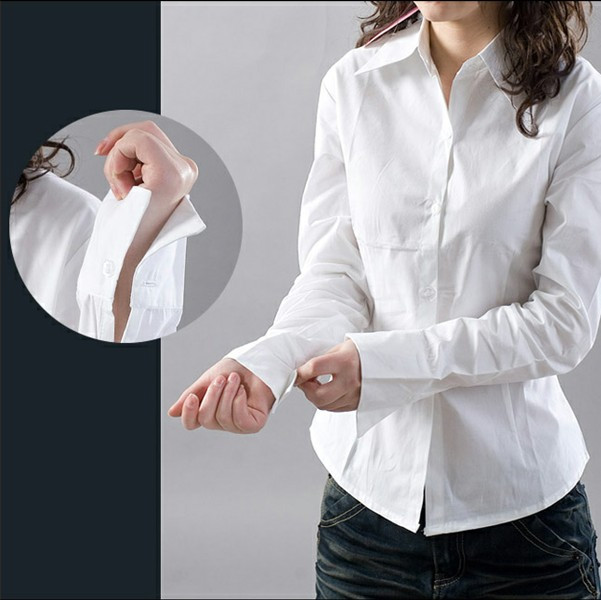 2011新款女衬衫OL通勤白色女衬衣 纯棉面料 有大码 修身版