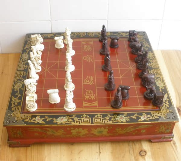 （包邮）仿古中国象棋，立体中国象棋，台式中国象棋