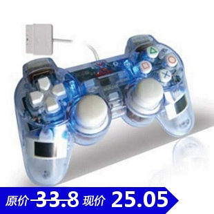 冲三钻 SZ-802 透明 PS2手柄/游戏手柄/电脑游戏手柄/双振动手柄