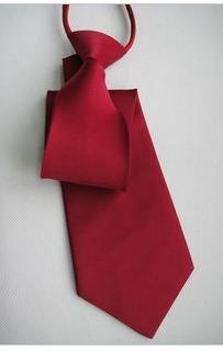 纯色方便领带 男士 正装领带 职业领带一拉得/易拉得 酒红色