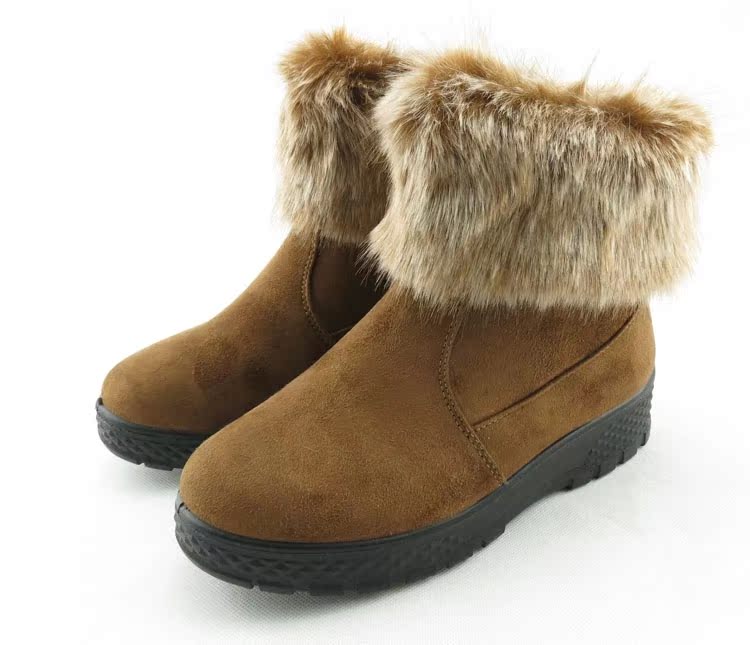 正品双星2014年冬季新款加毛雪地靴 保暖防滑靴轻便女靴