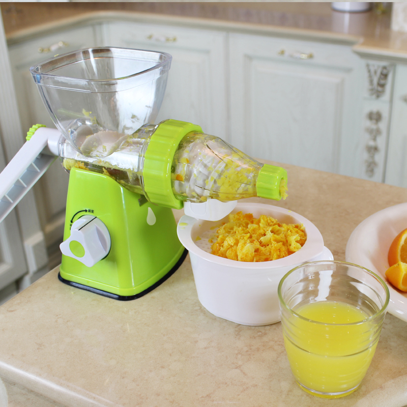 佐优手动榨汁机柠檬榨汁器 迷你婴儿橙汁 小麦草 蔬菜家用原汁机