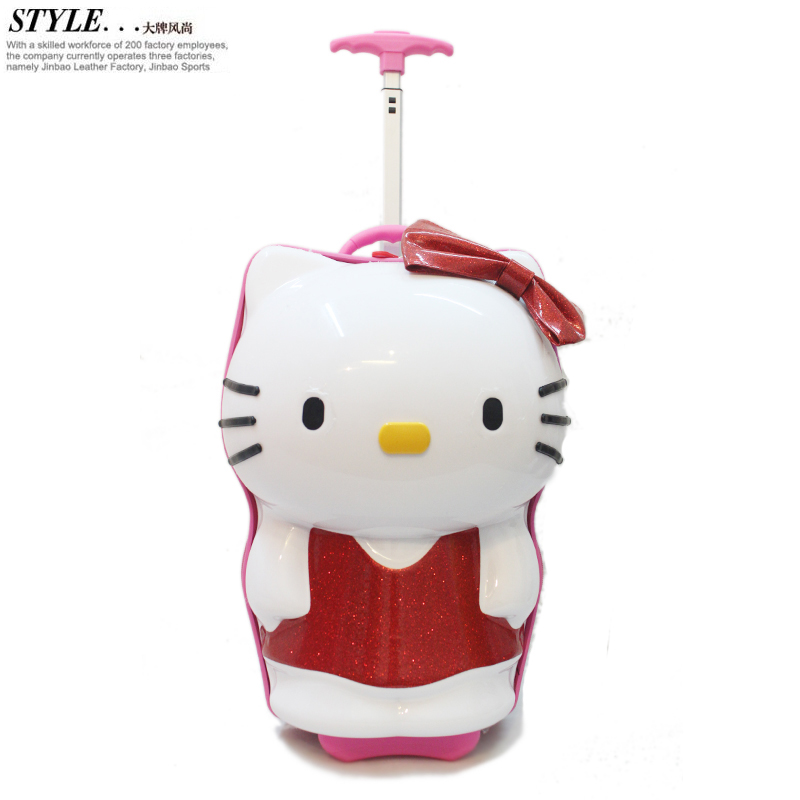 韩国3D立体儿童拉杆箱hello kitty旅行箱卡通可爱行李箱 ABS拖箱