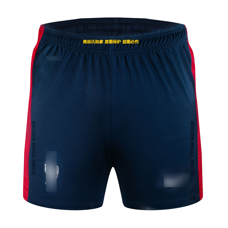 15-16赛季蓝色运动短裤足球裤足球服套装搭配踢球短裤男士运动裤