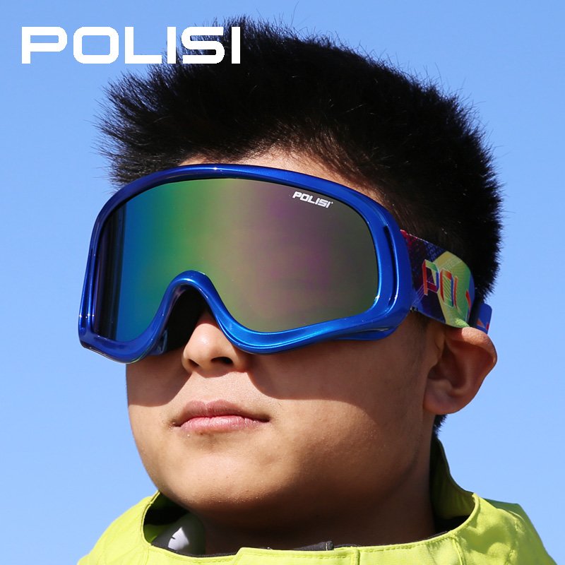 POLISI 专业滑雪镜 防雾抗冲击滑雪眼镜登山护目镜 男女款防风镜