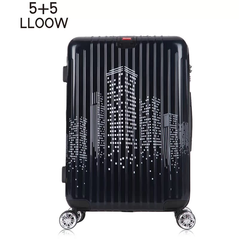 55lloow 时尚都市行李箱旅行箱拉杆箱万向轮密码箱登机箱潮流拖箱