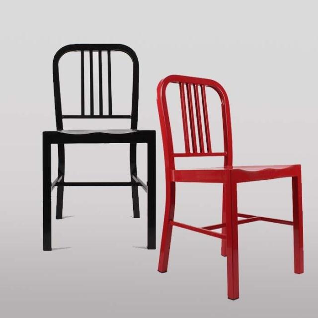 时尚餐椅设计师海军靠背椅子金属铁艺铁皮酒吧台椅凳咖啡厅工业椅
