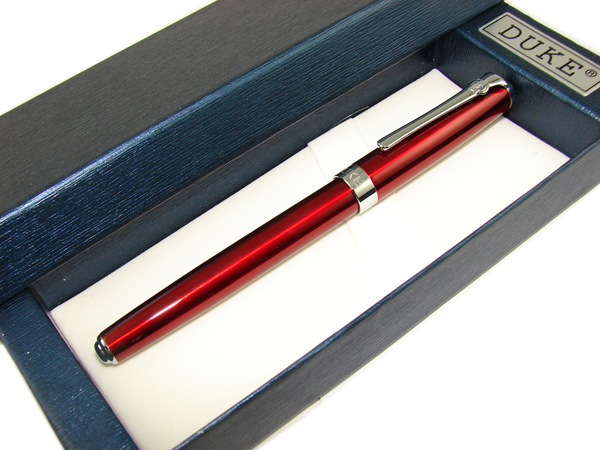 专柜正品 德国公爵DUKE933儒仕透明红铱金笔 签字笔 练字笔 D153