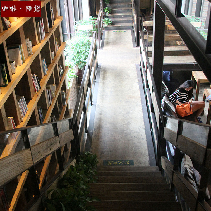 漫咖啡楼梯踏板 栅栏板 实木楼梯板 复古实木楼梯 楼梯板尺寸定制