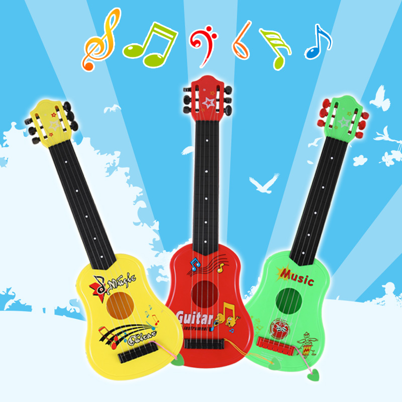 【天天特价】儿童可弹奏初学吉他玩具 宝宝早教练习乐器 塑料材质