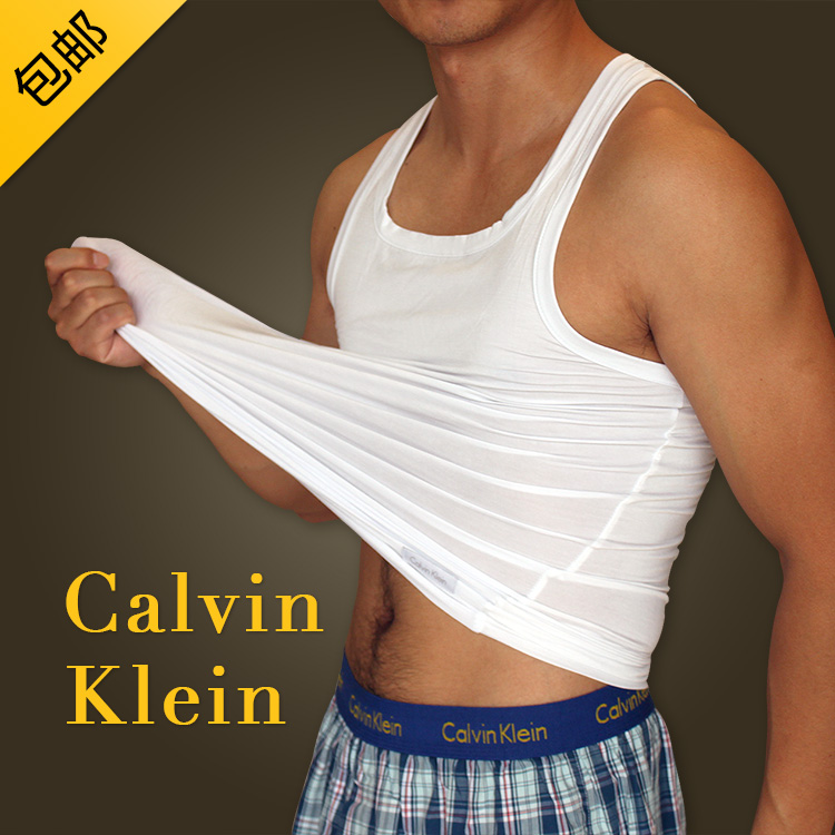 2014夏季韩版新款CK潮休闲打底衫Calvin Klein修身款超薄男士背心