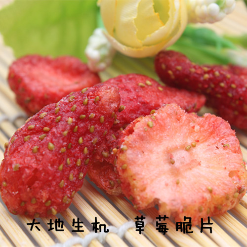 大地生机草莓脆片草莓干 即食水果脆单包大约20-25g 左右品尝装