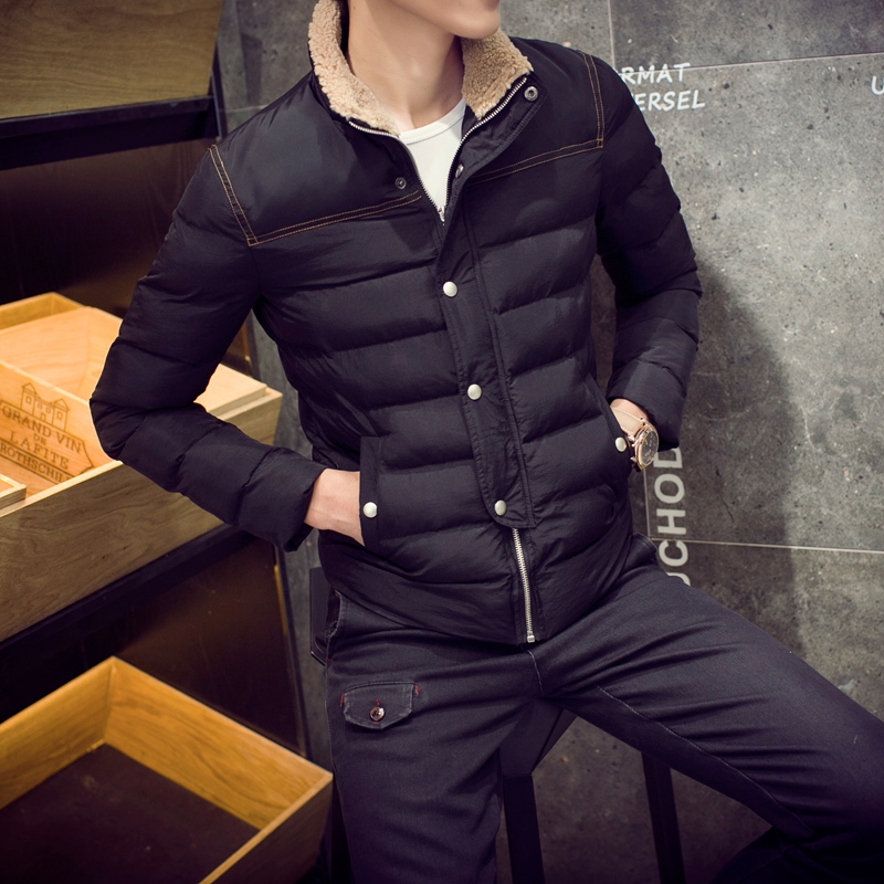 冬季立领棉衣男士加肥加大码短款棉袄子青年韩版修身厚外套潮男装