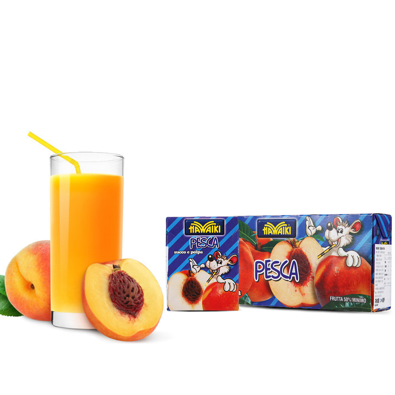 意大利进口果汁 夏威基桃汁200ml*3盒 纯果汁饮料 鲜果蔬汁饮品