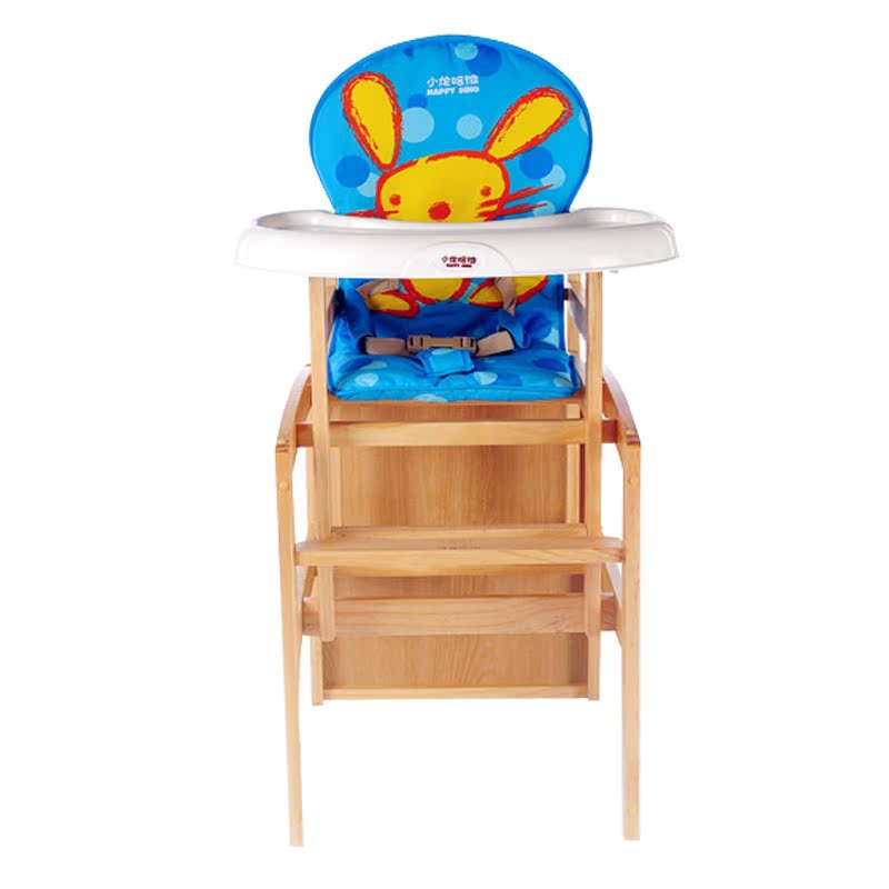 正品小龙哈彼实木儿童带抽屉书桌宝宝餐椅摇椅组合LMY801-G-K388
