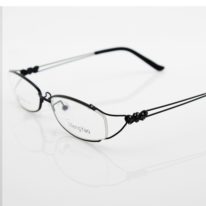 金属合金淑女款全框眼镜架超轻眼镜框镂空眼睛成品 配镜套餐包邮