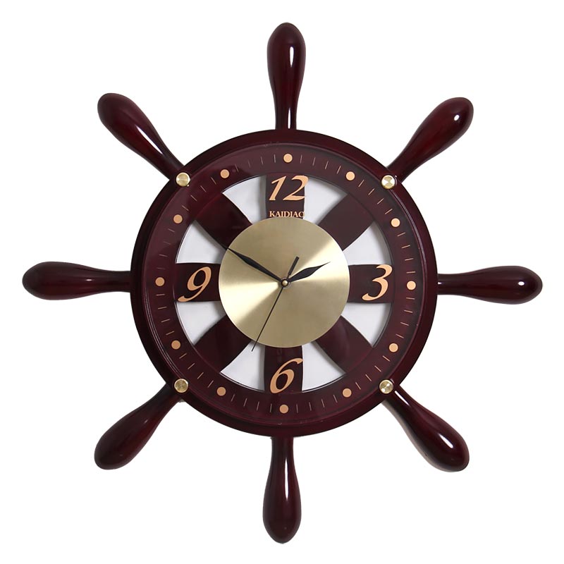 七王星中式挂钟轮舵一帆风顺挂钟石英钟表艺术钟表创意钟表电子钟