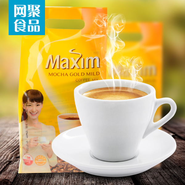 韩国进口 速溶咖啡麦馨三合一摩卡咖啡100条 速溶咖啡1200g