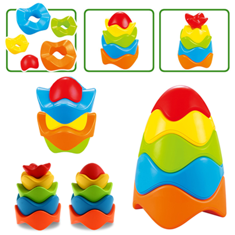 儿童叠叠乐 彩虹积木塔套圈圈层层叠杯 婴幼儿宝宝益智玩具0-3岁