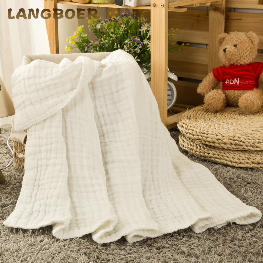 muslin纯棉6层纱布保暖空调毯儿童盖毯婴儿宝宝薄被彩棉宝宝浴巾