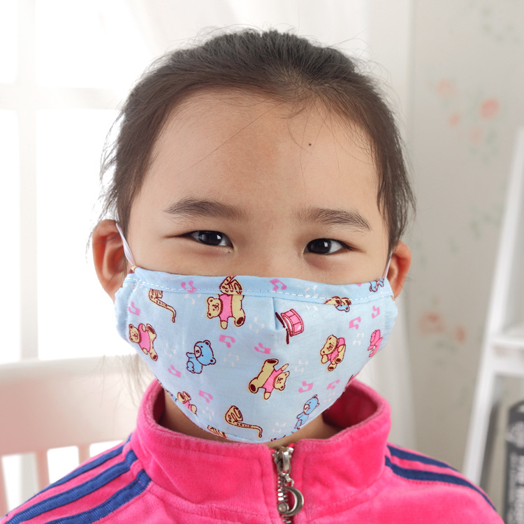 韩版时尚防尘防雾霭儿童立体花色保暖防风口罩PM2.5口罩