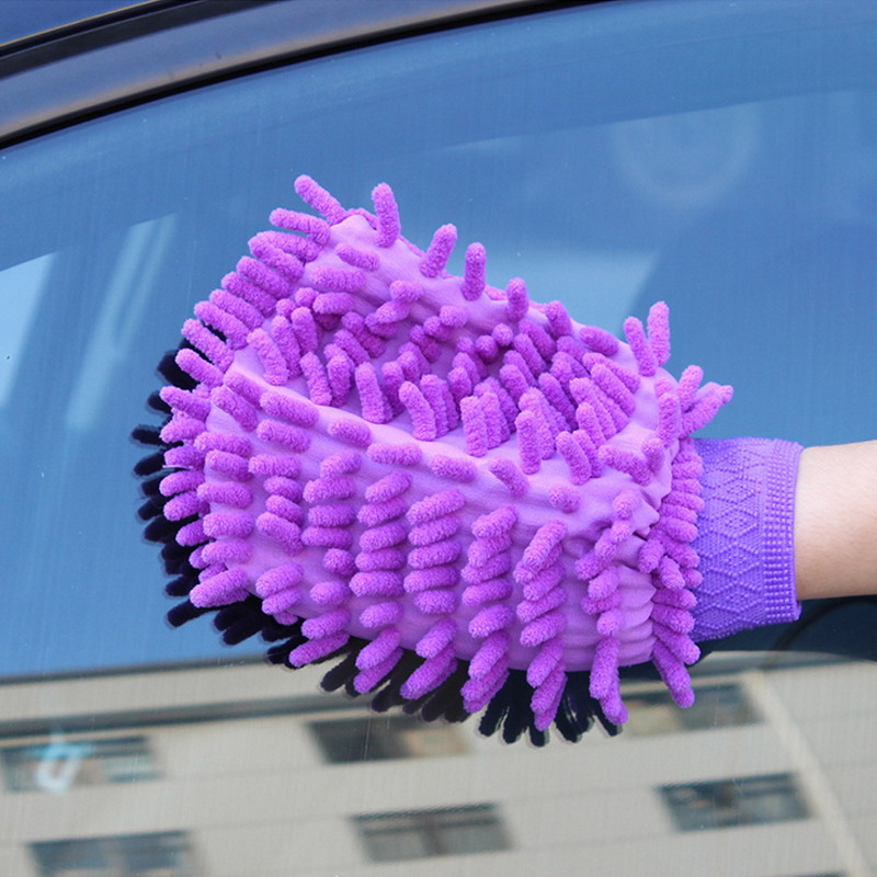 廷雪创意家居生活日用品百货雪尼尔多用擦车单面清洁家务手套抹布