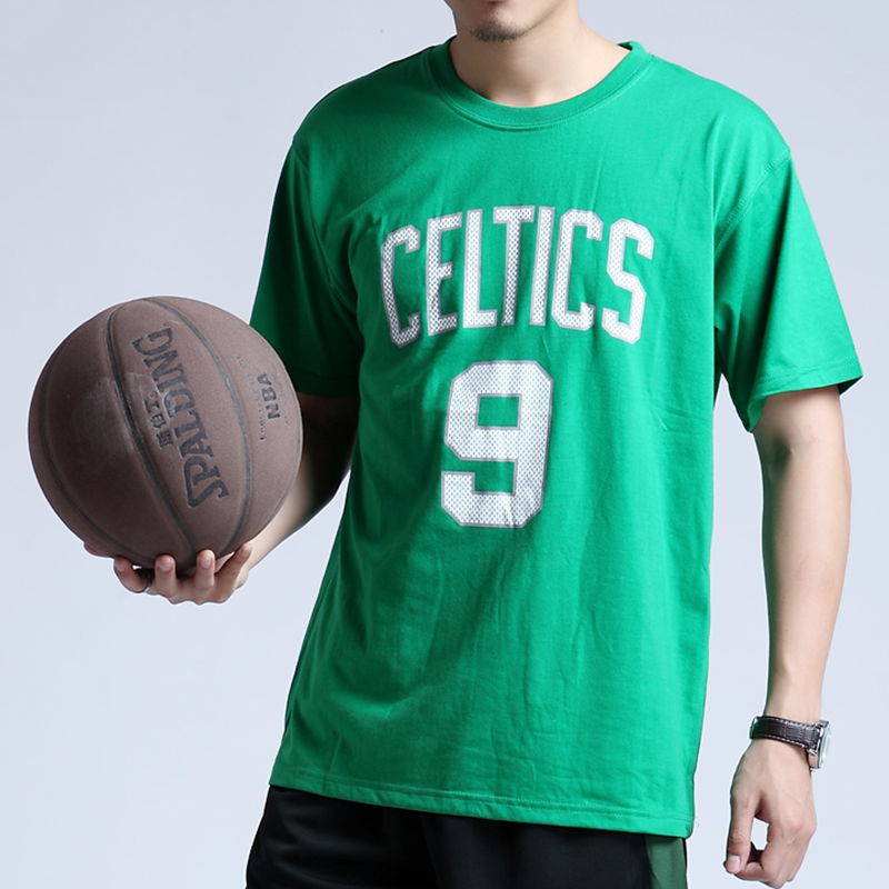 3件包邮 纯棉 篮球T恤短袖 凯耳特人队9号郞多球衣篮球服多短袖