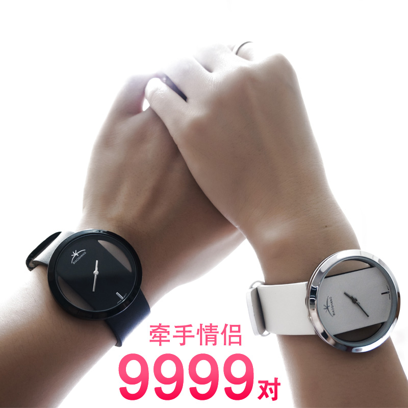 表尚手表大表盘透明镂空手表 韩国时尚时装表 男女情侣表中性表