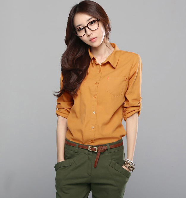2014春时尚主打款韩版韩国SZ正品品质休闲宽松长袖气质绵绸衬衫