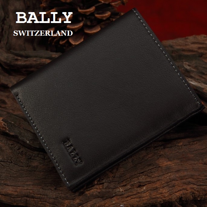 正品BALLY巴利专柜男士全皮竖款钱包钱夹卡片包 包邮