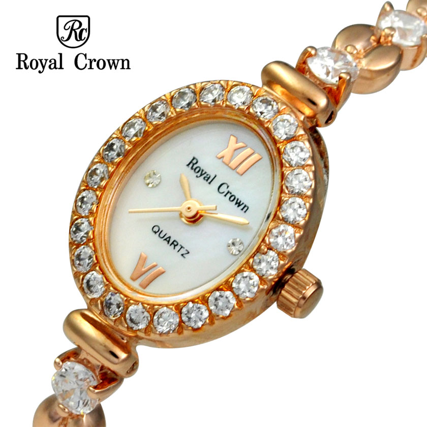 奢华首饰手表镶钻女士水晶石英表玫瑰金 手链表时装手表水钻女表