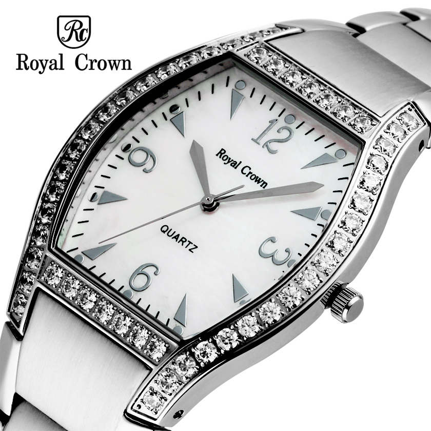 意大利名表royal crown 萝亚克朗手表时尚镶钻酒桶型