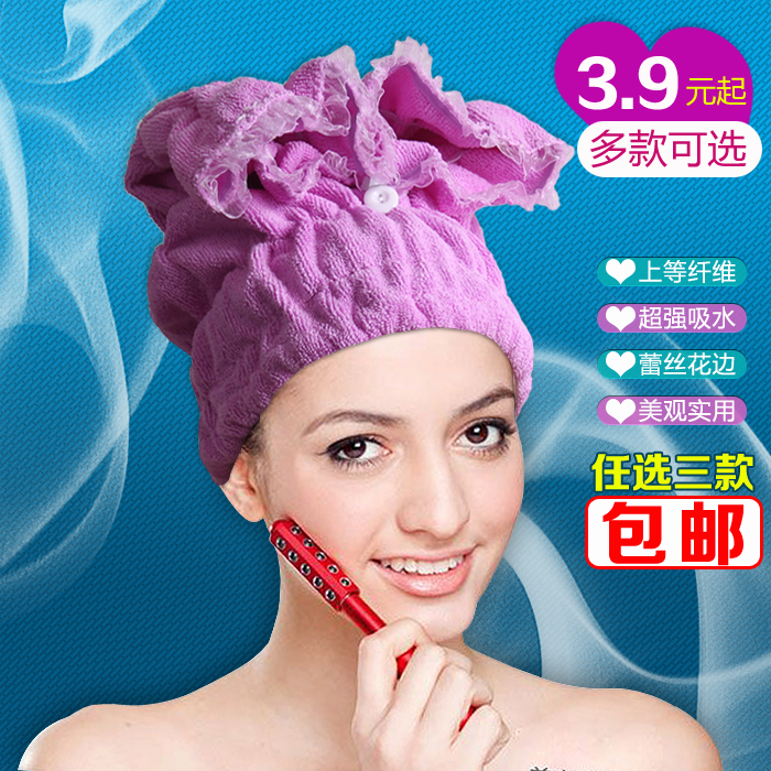 韩国 超强吸水干发帽 可爱浴帽 超细纤维加厚加大干发巾 吸水毛巾