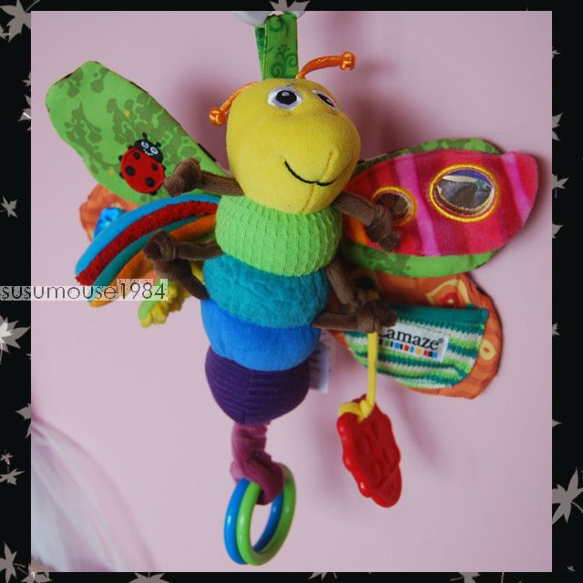 美国拉玛泽多功能益智玩具蝴蝶 颜色鲜艳 玩具床挂  车挂