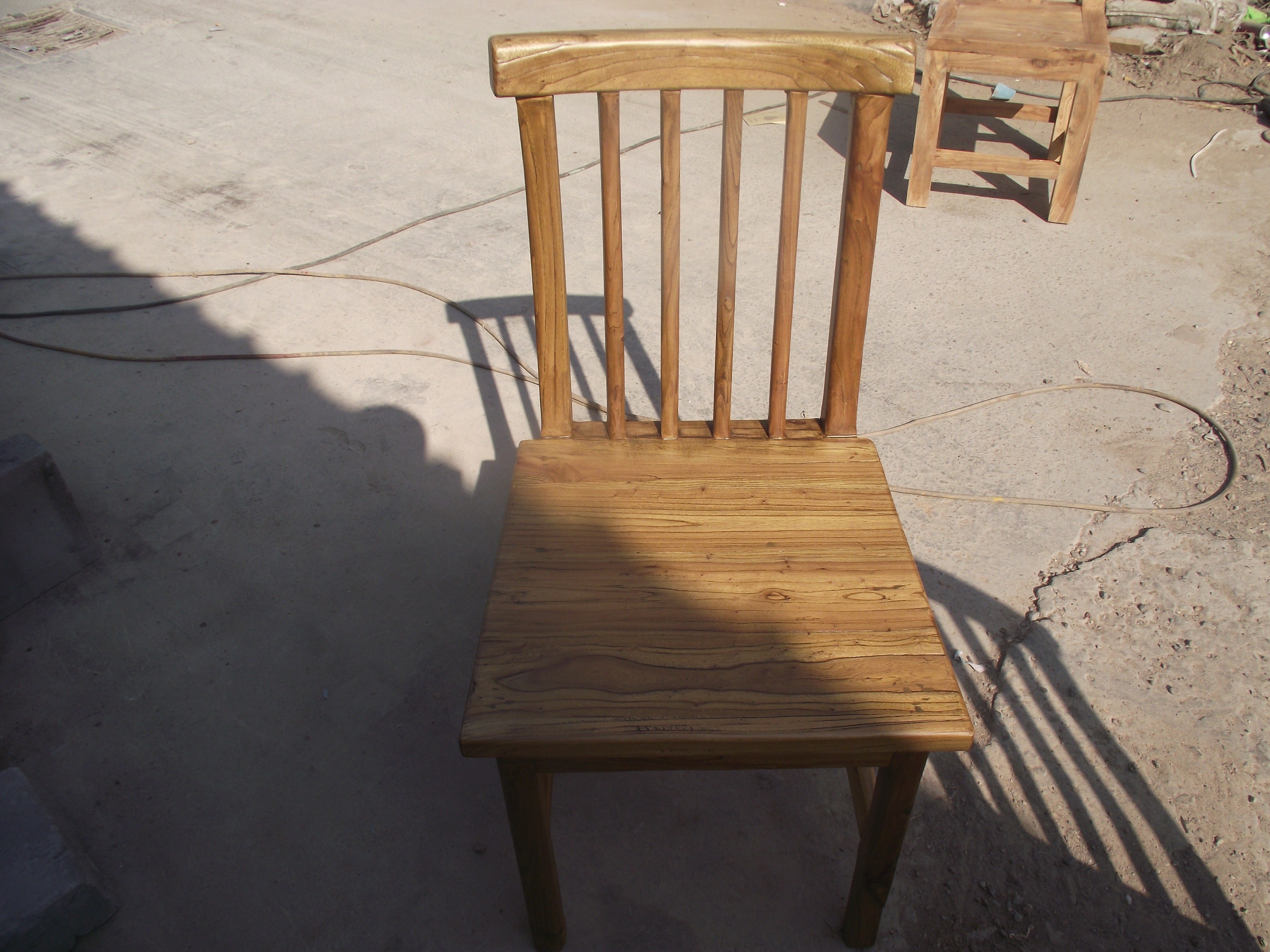 老榆木餐椅/榆木餐椅/田园家具/现代简约榆木餐椅
