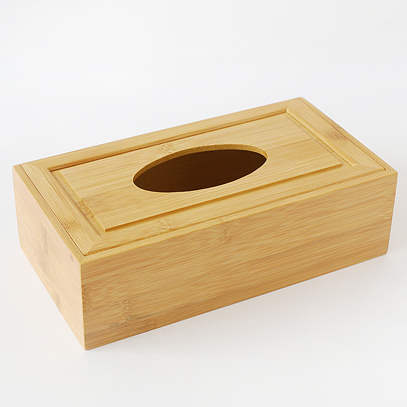 天然竹制纸巾盒 竹木翻盖式抽纸盒纸巾套日式和风非无印良品muji