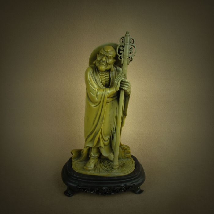 古董 宗教收藏品上世纪八十年代国家工艺美术师精雕寿山石罗汉像