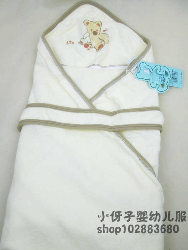 特价婴儿毛巾料包被新生儿抱被春夏季黄色浴巾纯棉宝宝抱毯包巾