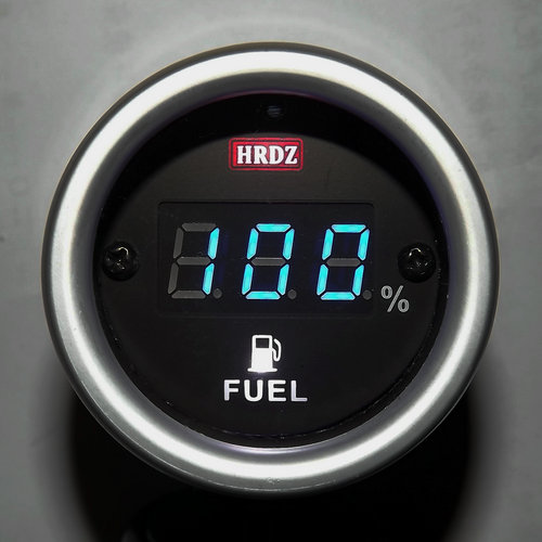 新款汽车数字油表 塑壳带安装座汽油表  汽车改装仪表 LED油量表
