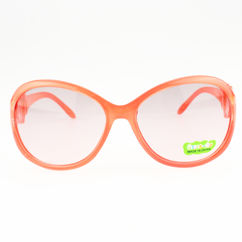 爱心儿童太阳镜宝宝墨镜遮阳眼镜女童 防紫外线 橘色