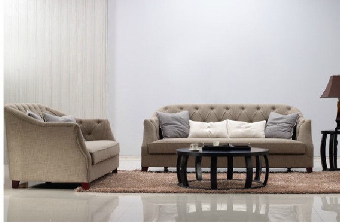 特价出口法式美式布艺沙发新古典沙发高档麻布做旧三人沙发可定制
