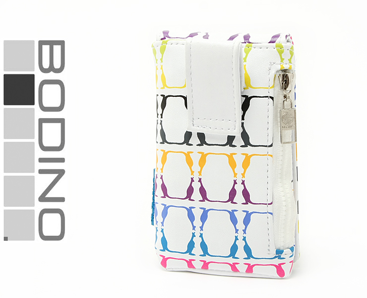 BODINO正品 缤纷色彩袋鼠图案翻盖便携腰包式手机包 零钱包卡包