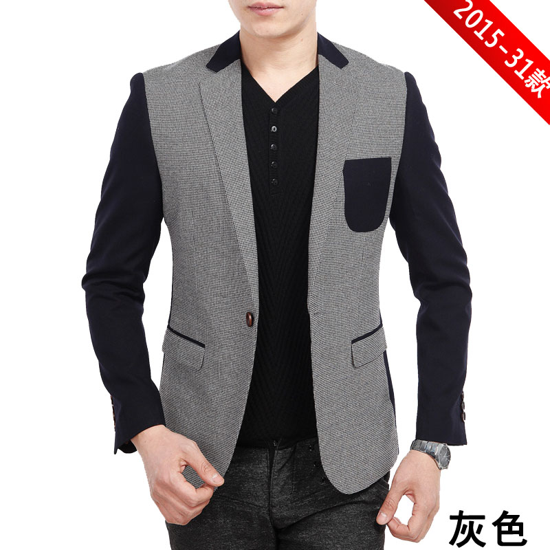 2014春装新款柒牌正品男装外套男士西服一粒扣韩版小西装T2015-31
