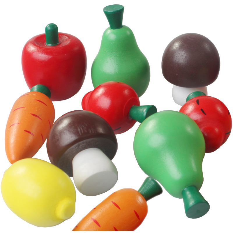 水果蔬菜玩具 儿童过家家玩具 水果蔬菜组合 宝宝认识颜色水果