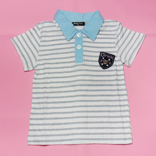 儿童短袖T恤 纯棉 条纹 100-140码 N317.