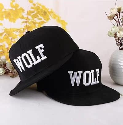 韩版WOLF同款XOXO嘻哈帽平沿帽棒球帽遮阳帽1HGMOGFD