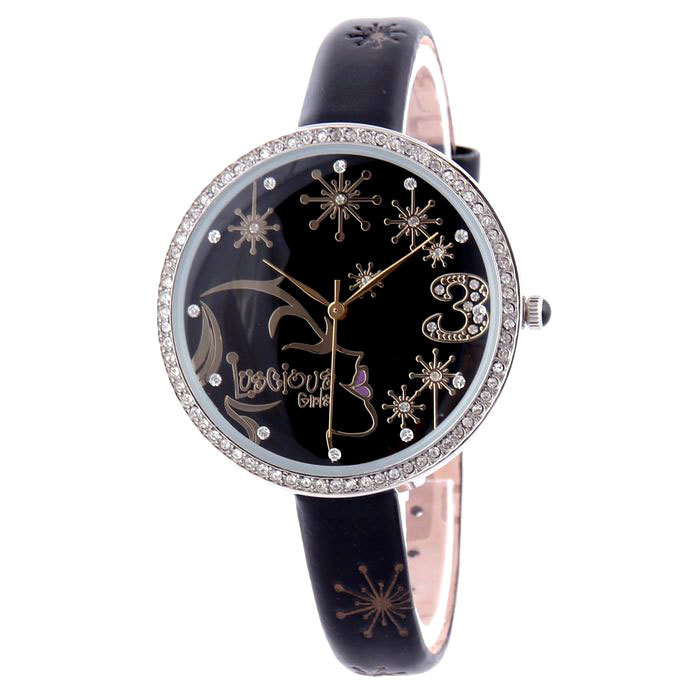 浪漫少女 韩国品牌时尚手表女表　水钻表时装表 皮带女士手表1014